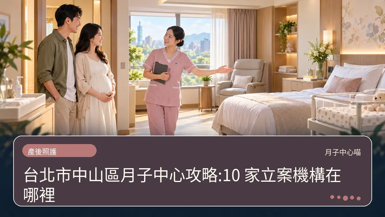 台北市中山區月子中心攻略:10 家立案機構在哪裡主題插畫