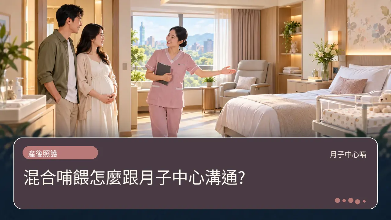 混合哺餵怎麼跟月子中心溝通?主題插畫