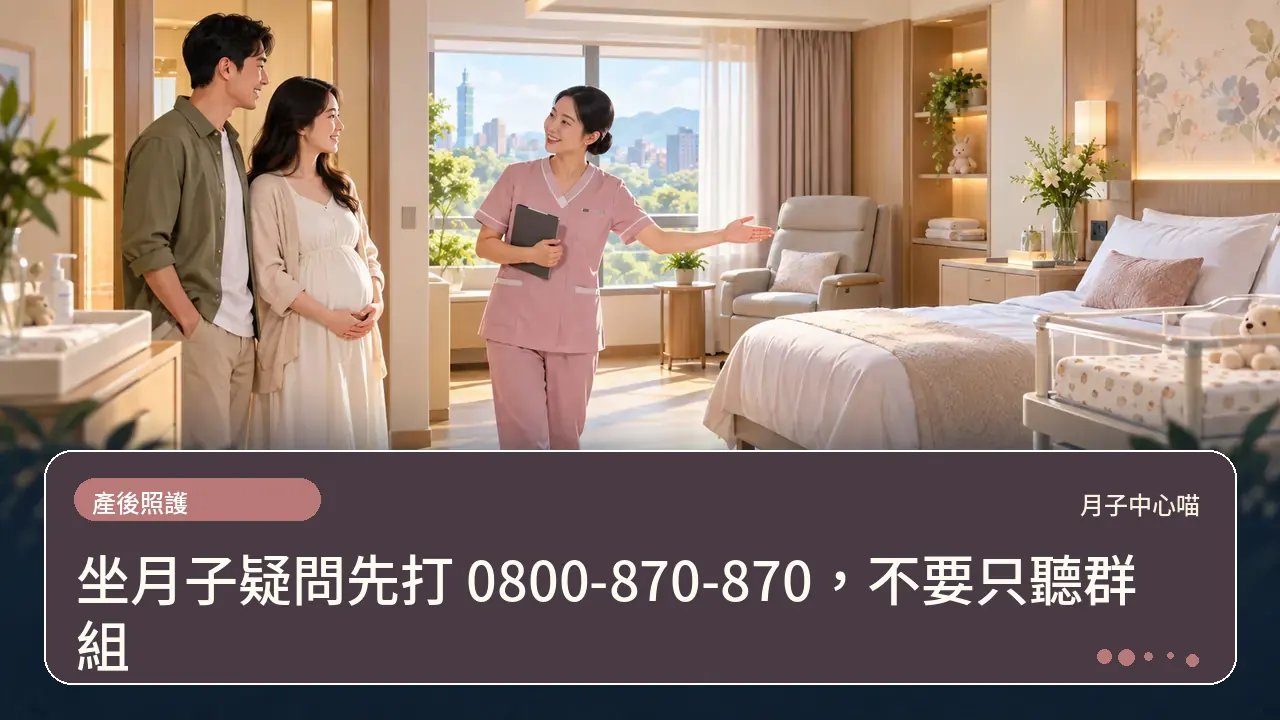 坐月子疑問先打 0800-870-870,不要只聽群組主題插畫