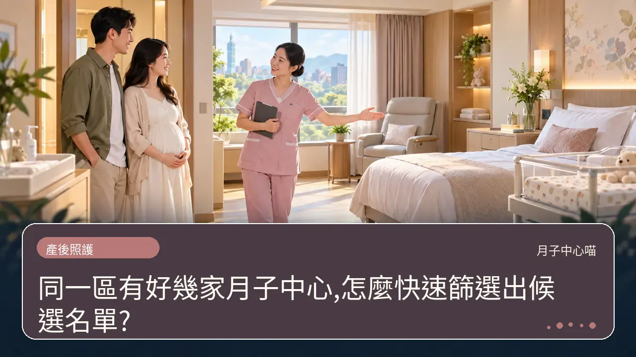 同一區有好幾家月子中心,怎麼快速篩選出候選名單?主題插畫