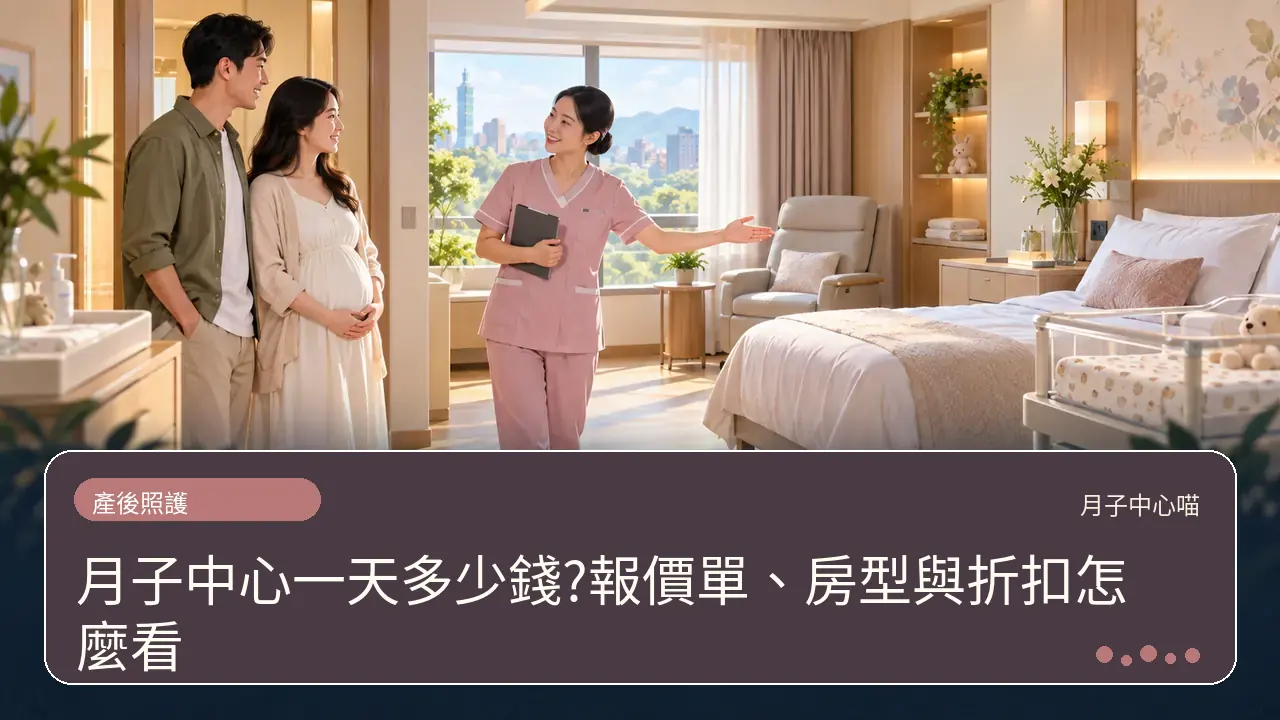 月子中心一天多少錢?報價單、房型與折扣怎麼看主題插畫
