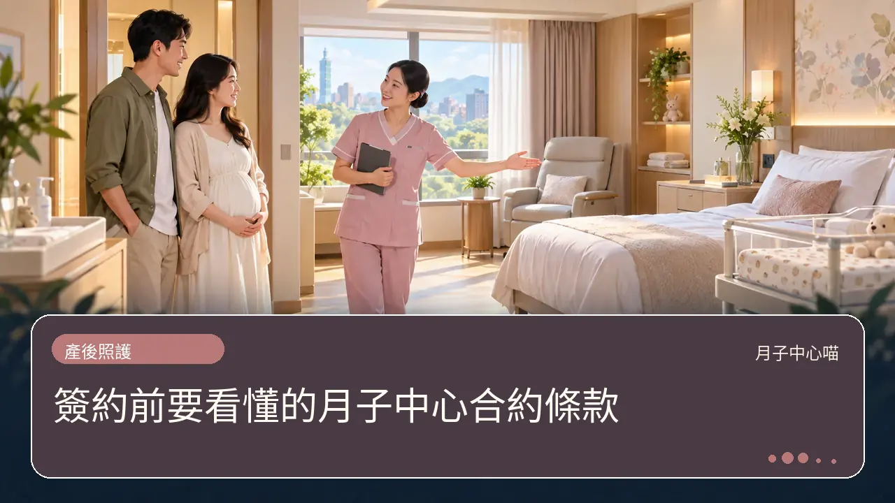 簽約前要看懂的月子中心合約條款主題插畫